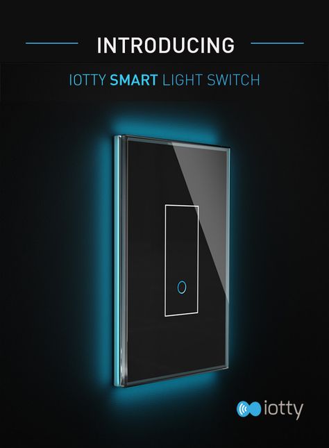 Enhance your decor with 7 modern interchangeable colors: Automate your lighting & match your style. | Check out 'iotty Smart Light Switch: Beautiful Smart Lighting' on Indiegogo. Aesthetic Switch, Switch Boards Design, Renewable Energy Design, Modern Light Switches, Designer Light Switches, Touch Light Switch, Smart Light Switch, Light Switches And Sockets, Diy Light Fixtures