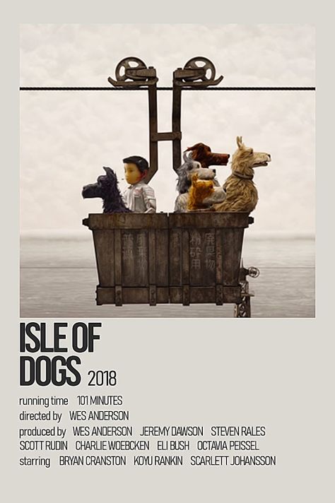 Isle Of Dogs Movie, Wes Anderson Movies Posters, Dog Films, Wes Anderson Movies, Dog Movies, Isle Of Dogs, Film Posters Minimalist, رعب نفسي, Polaroid Poster