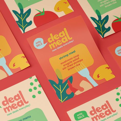 Meal Packaging, Food Brochure, Fresh Meals, Food Branding, Food Graphic Design, Graphic Design Fun, Branding Design Inspiration, Creative Packaging, Nature Illustration