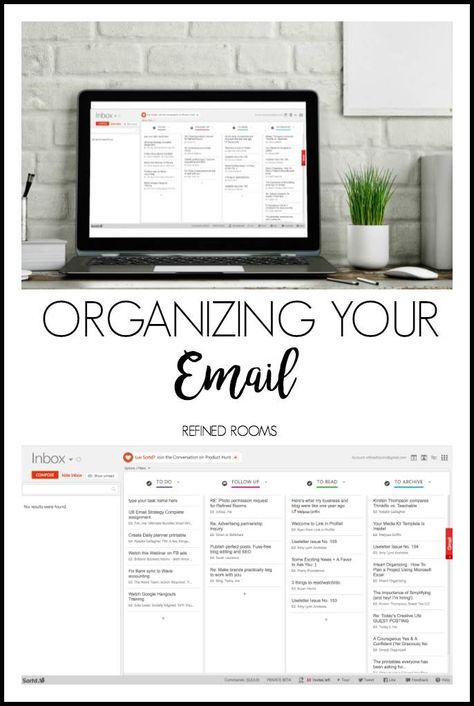 Email Organization, Office Organization At Work, Digital Organization, Inbox Zero, Work Planner, Home Management, Organizing Tips, Work Place, Organizing Systems