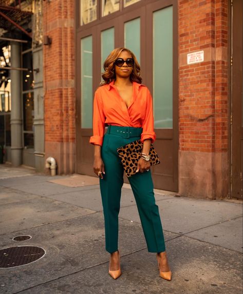 #fashion #lookbook #colorblock #colorblocking #workwear #fallfashion #falloutfitsforwomen #falloutfitideas #blackfashionblogger Colorful Workwear, Workwear Women Summer, Workwear Women, Thrift Style, Turquoise Heels, Corporate Goth, Color Blocking Outfits, Summer Work, Summer Work Outfits