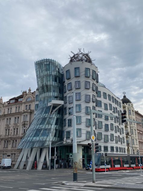 travel in prague, dancing house Dancing House Prague, Architecture References, Dancing House, Frank Gehry, Prague, Czech Republic, Dancing, Architecture, Travel