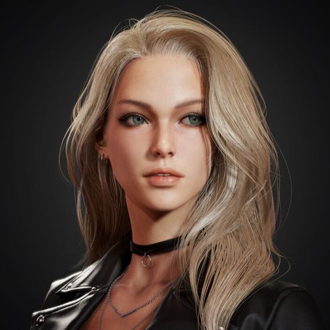 Rider, sihwa lee on ArtStation at https://www.artstation.com/artwork/Z5E8r1 Zbrush Hair, 3d Portrait, Female Character Inspiration, Female Human, Long Blonde, Female Character, Long Blonde Hair, Face Hair, Girls Characters