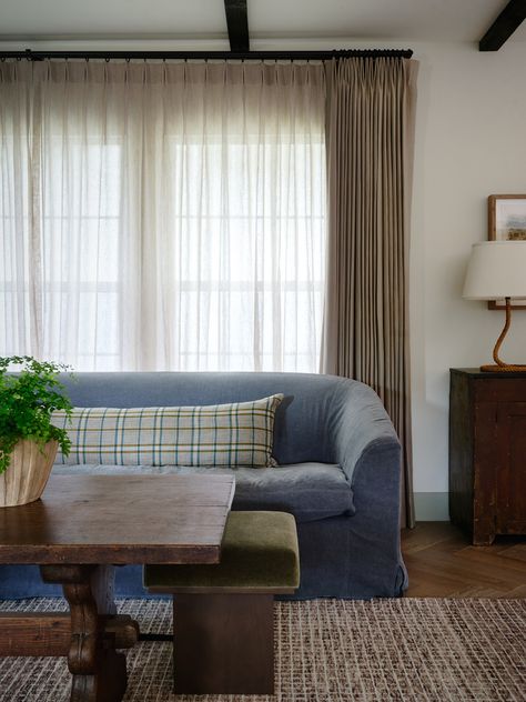 How To Create A Home Color Palette Using Analogous Colors - Nadine Stay Tudor Living Room, Living Room Transformation, Living Room Reveal, Woven Wood, Rooms Reveal, Family Rooms, Living Room Inspo, Tv Room, Interior Inspo