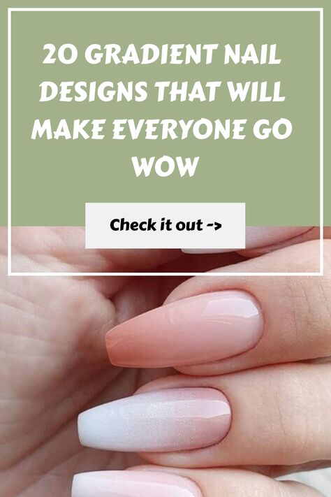 Gradient nail is a type of nail with a color spread effect that always attracts the eye and creates a personal color… Gradient Nail Design, Personal Color, Gradient Nails, Types Of Nails, A Color, The Eye, Nail Designs, Nails, Color