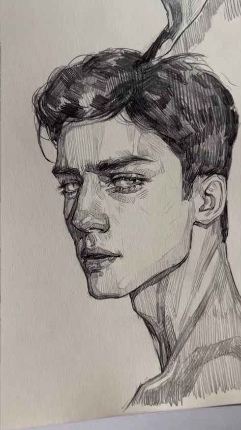 الفن الرقمي, Desen Realist, 얼굴 드로잉, Výtvarné Reference, Cool Pencil Drawings, Portraiture Drawing, 흑백 그림, Kunst Inspiration, Face Sketch