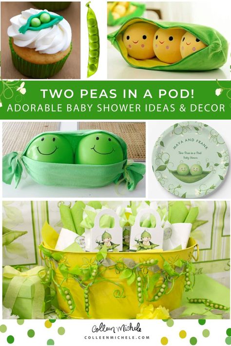 two peas in a pod baby shower Sweet Baby Shower Theme, Twin Baby Shower Cake, Twin Baby Shower Theme, Sweet Pea Baby Shower, Work Baby Showers, Twin Baby Shower Gifts, Twin Boys Baby Shower, Two Peas In A Pod