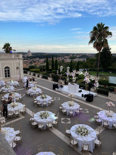 Wedding reception set up in Rome, Italy for Shloka & Shiv Sensarma Dinner In Italy, Vivienne Westwood Wedding, Rome Wedding, Accessories Luxury, Wedding Dinner, Bright Future, Beauty Lifestyle, Event Management, Rome Italy