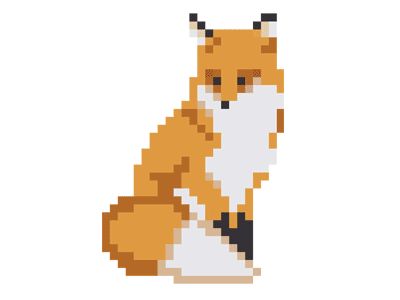 Fox Pixel Gif, Fox Pixel Art, Fox Therian, Pretty Furniture, Dustin Johnson, Fox Drawing, Fox Gift, Pixel Art Characters, Pix Art