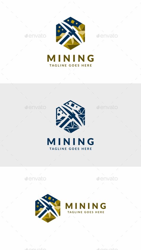 Gold Mining LOGO SPECIFICATIONS: Full vectors. Editable and scalable. Editable colors / text #Gold, #Mining Mining Logo Design, Lawyer Logo Design, Mining Logo, Crypto Logo, Bitcoin Mining Rigs, Bold Logo Design, Crypto Mining, Graphic Design Lessons, Company Logo Design