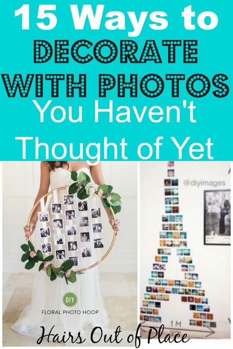 15 unique DIY photo wall ideas whether you're looking for wedding photo ideas, displaying travel photos, decorating your first apartment or even want small bedroom decor ideas. #photowall #weddingphotos #weddings #travelphotos #dormrooms #smallbedrooms Wall Art Bedroom Ideas, Photo Wall Ideas, Art Bedroom Ideas, Travel Photo Wall, Diy Photo Wall, Photo Collage Diy, Photowall Ideas, Frugal Decor, Diy Photo Display