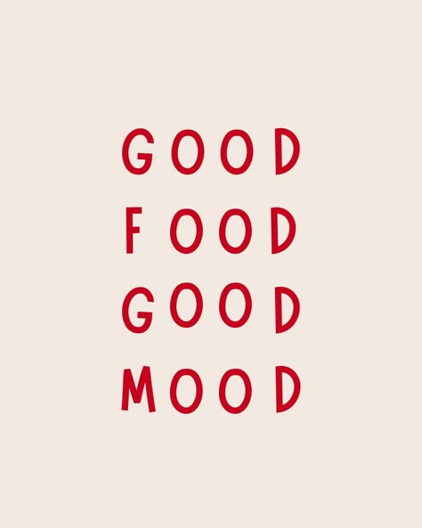 Brighten up your kitchen or dining area with this "Good Food Good Mood" digital print! Perfect for food lovers and home décor enthusiasts alike. This print reminds you that great food can lift your spirits! Trying New Foods Quotes, Eat Good Food Quotes, Eat Food Quotes, Funny Quotes On Food, Good Food Vision Board, Whole Foods Quotes, Quotes On Food Lovers, Cook More Quotes, Vision Board Kitchen