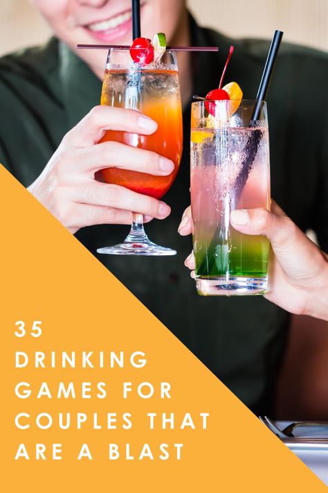 35 Drinking Games For Couples That Are A Blast - Fun Party Pop Drinking Games For 2 People, Drinking Game For Couples, 2 Person Drinking Game, Couples Drinking Games For 2, Two Person Drinking Games, Fun Drinking Games For Couples, Couples Drinking Games, Drinking Game Questions, Drinking Games For Two