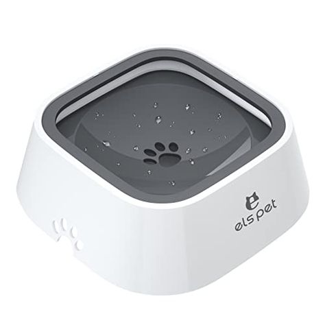 ELS PET Dog Water Bowl, No Spill Dog Water Bowl 35oz/1L, Non-Slip Slow Feeder Dog Water Bowl with Floating Disk, Vehicle Carried Zero Splash Dog Water Bowl for Dogs, Cats Pet Water Bowl, Elevated Dog Bowls, Dog Water Bowls, Cat Water Fountain, Slow Feeder, Dog Bowl, Pet Life, Water Bowl, Dog Feeding