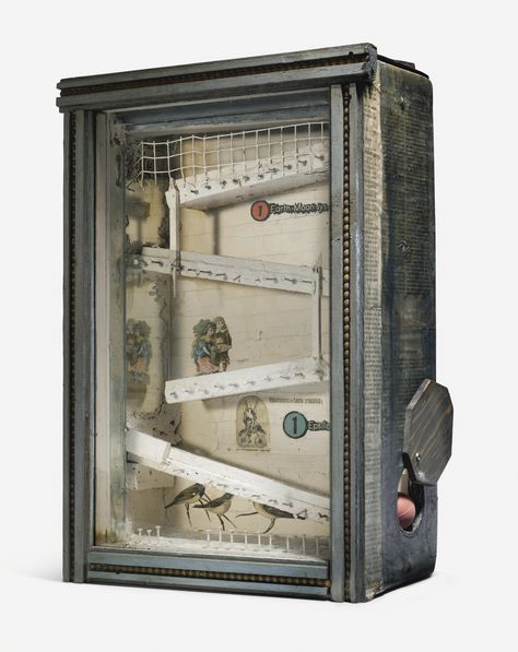 Cornell Joseph | UNTITLED (GAME BOX) (Circa 1954) | MutualArt Joseph Cornell Boxes, Cornell Box, Box Assemblage, Joseph Cornell, Box Construction, Wal Art, Sculpture Projects, Shadow Box Art, Found Art