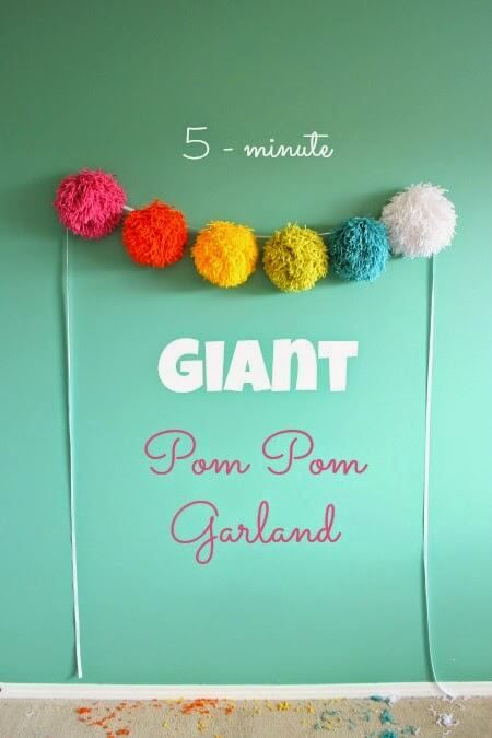 The easiest and awesomest DIY party decoration you have ever made. Giant pom pom garlands will be your new go to for every party! #diypartydecorations #diyparty #partydecorations #DIY Giant Pom Pom, Diy Slinger, Easy Party Decorations, Pom Crafts, Pom Garland, Easy Parties, Pom Pom Crafts, Pom Pom Garland, Tutorials Diy