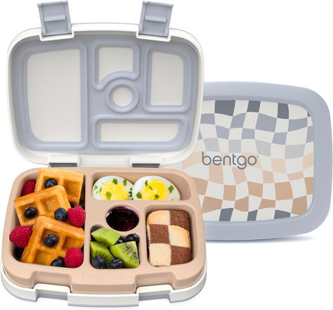 Bentgo® Kids 5-Compartment Leak-Proof Bento-Style Lunch Box (Whimsy & Wonder Collection) - Ideal for Ages 3-7, Drop-Proof & Durable, Dishwasher Safe, & Made with BPA-Free Materials (Checker Gradient) #ad #bentgo #lunchbox #lunchboxideas #lunchboxsupplies #lunchboxaccessories #lunchboxforkids #boyslunchbox #lunchboxforboys #lunchboxforgirls Bentgo Kids, Hungry Children, Kids Lunch Bags, Portion Sizes, Kids Print, Lunch Containers, Kitchen Food Storage, Box Branding, Kids Lunchbox