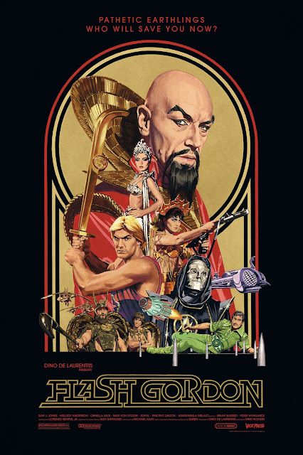 Flash Gordon Movie, Brian Blessed, A Princess Of Mars, 1984 Book, Alex Pardee, Max Von Sydow, Andrew Bird, Ace Books, Classic Art Prints