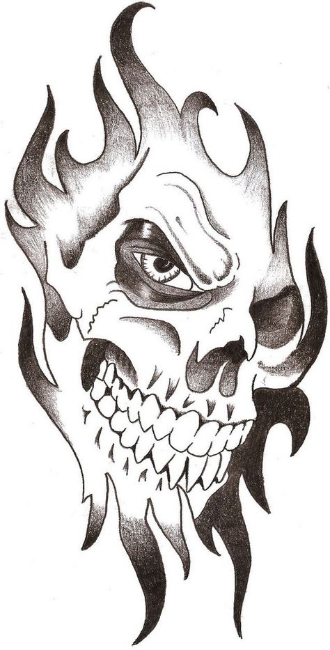 Badass Drawings, Simple Skull, Skull Sketch, Tattoo Background, Skull Art Drawing, Skulls Drawing, Seni Dan Kraf, Butterfly Tattoos, Drawing Faces