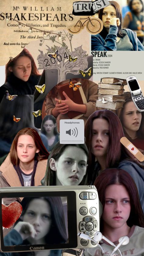 speak 2004 / #speak2004 #aesthetics #moodboard #aesthetic #movie #movieshuffle Melinda Sordino, Speak Movie, Speak 2004, Aesthetics Moodboard, Elizabeth Perkins, Aesthetic Movie, Movie Collage, Movie Edits, Twilight Film