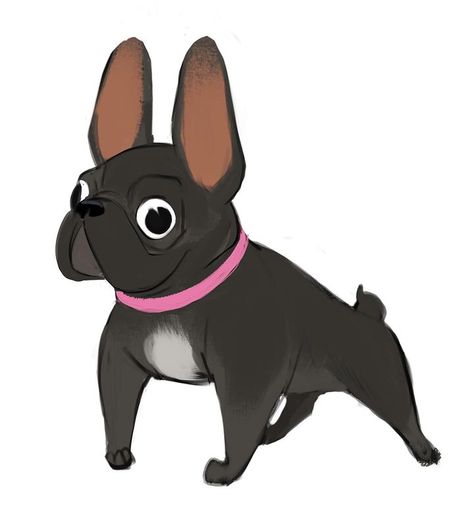 French Bulldog Drawing Cartoon, Frenchie Cartoon, French Bulldog Character Design, Drawing Forms, Frenchie Illustration, Cartoon French Bulldog, French Bulldog Illustration Cute, French Bulldog Illustration, Cartoon Features