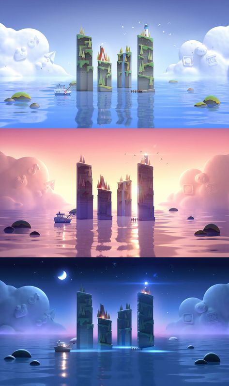 3d Environment Concept Art, Game Background Art, Learn Animation, Concept Art Tutorial, Dreamy Artwork, 3d Concept, Game Character Design, Game Inspiration, Landscape Illustration