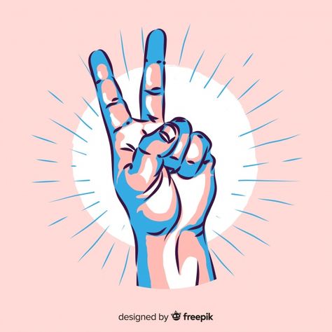 Peace sign hand Free Vector by WORLOT for freepik Nicki Minaj Wallpaper, Peace Fingers, Peace Sign Hand, Peace Poster, Print Design Template, Love Hand, Peace Illustration, Print Inspiration, Graphic Editing