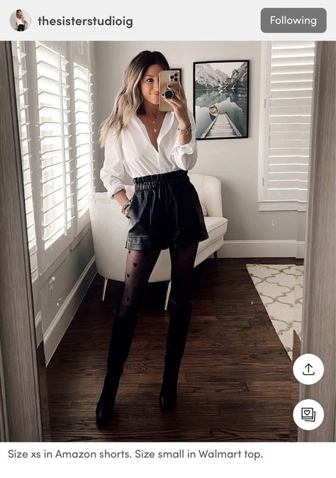 Buisness Outfits, Leather Shorts Outfit, Coffee Date Outfits, Xmas Outfit, Mommy Outfits, Business Outfits Women, Look Short, Leather Shorts, How To Look Classy