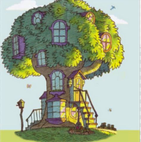 The Berenstain Bears house was always the coziest looking place. Tree House Cartoon, Tree House Cafe, Bernstein Bear, The Berenstain Bears, House Cafe, Travelers Rest, Flowers Paintings, Berenstain Bears, Cafe House