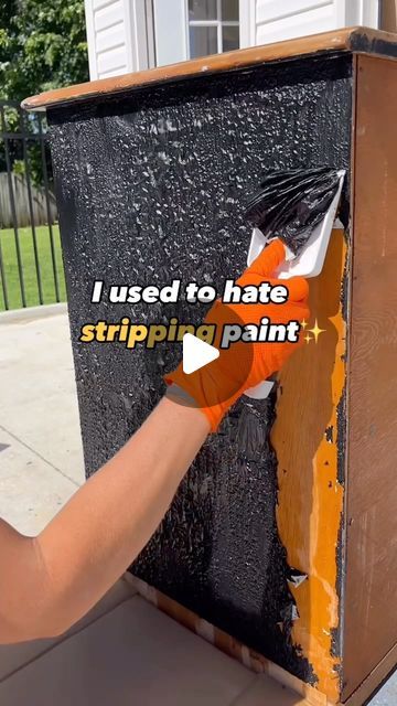 Michelle McRae | “Shelly” Your DIY BFF on Instagram: "I used to hate stripping furniture‼️ I would be left with a mess that was more work than before I started. Then I figured out the best and safest strippers and paired them with the right tools, and stripping both paint and stain is now pretty darn easy. 

Comment “STRIP” for steps and supplies (links earn commissions)." Best Way To Strip Paint From Wood, Paint Stripping Wood, How To Strip Paint Off Wood, Stripping Paint From Wood, Diy Bff, Stripping Furniture, Stripping Paint, Painted Furniture, Stain