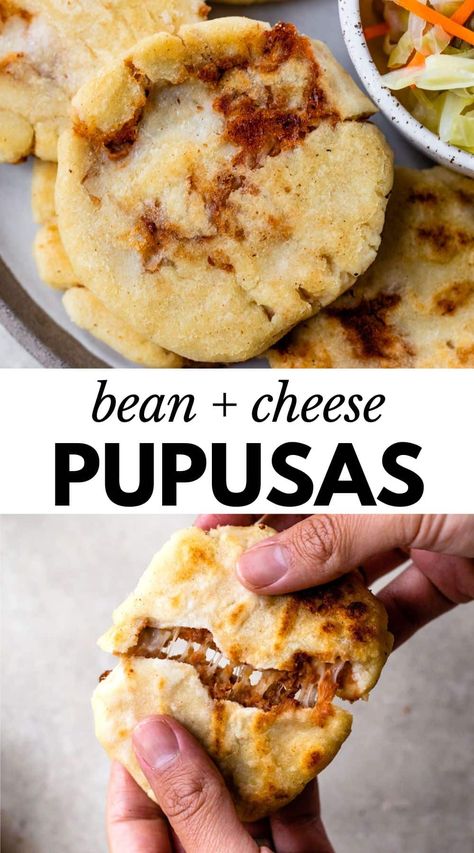 Filled Tortilla Recipes, How To Make Sopes With Maseca, Lunch For 1, Homemade Pupusas Recipe, Black Bean Pupusas, Pupusas Recipes, Pupusas Recipe Air Fryer, Mexican Masa Recipes, Pupusa Masa Recipe