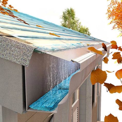 Water From Air, How To Install Gutters, Gutter Guard, Rain Gutters, Rainwater Harvesting, Front Yard Landscaping Design, Pine Needles, Salzburg, Design Layout