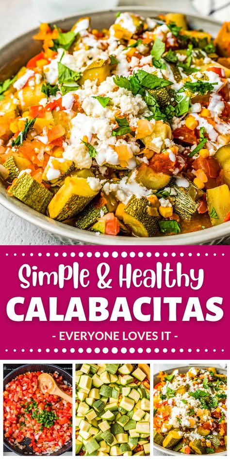 Mexican Yellow Squash Recipes, Cheesy Calabacitas With Hot Green Chile, Healthy Calabacitas Recipe, Mexican Squash Soup, Easy Calabacitas Recipe, Calabacitas Soup Recipe, Calabacitas Recipe Chicken, Calabasitas Mexican, Calabasas Recipe Mexican