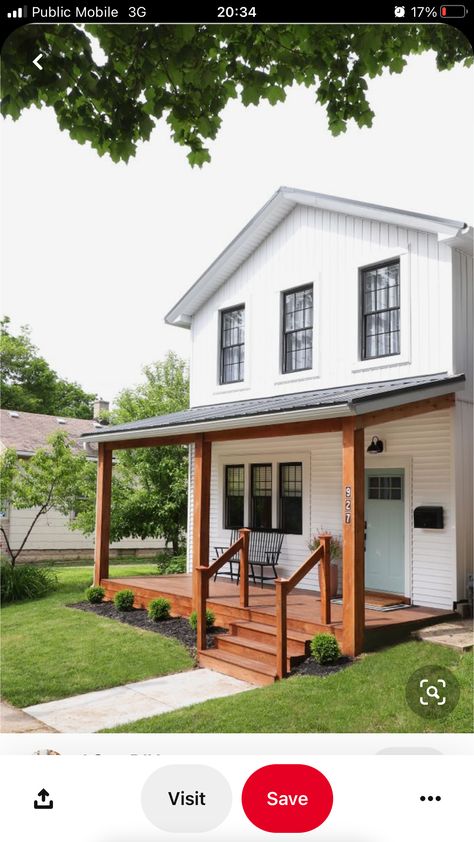 Front Porch Flat Roof Ideas, Front Entry Pergola Entrance, Doublewide Porch Ideas Exterior, Farmhouse Porch Makeover, Shed Roof Front Porch Ideas, Built On Front Porch, Platform Front Porch, Detached Front Porch Ideas, Covered Porch Addition Front Entry