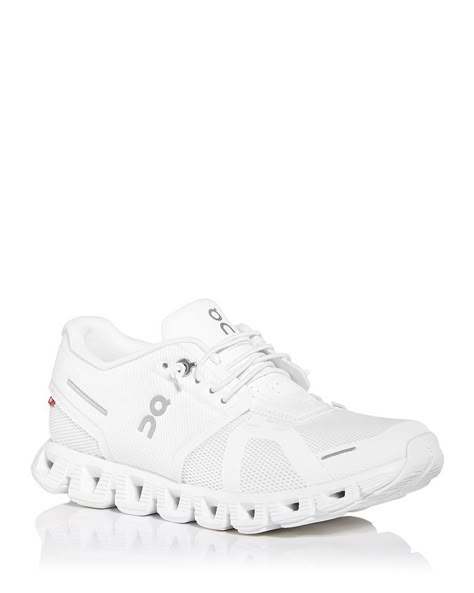 On Women's Cloud 5 Low Top Sneakers Shoes - Bloomingdale's All White On Clouds, White On Clouds, On Clouds Shoes, Oc Shoes, Oncloud Sneakers, On Cloud Sneakers, Shoes On Cloud, Cute Tennis Shoes, Infinite Money