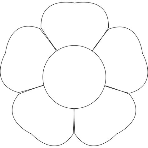 Printable Flower Template 4 Petal Flower, Flower Templates Printable Free, Flower Petal Template, Flower Templates Printable, Paper Flower Kit, Printable Flower, Making Flowers, Paper Flower Template, Flower Stencil