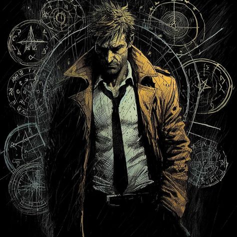 DC, Constantine Dc Comics Constantine, Constantine Dc Art, John Constantine Comic Art, John Constantine Wallpaper, John Constantine Art, Dc Constantine, John Constantine Fanart, Super Hero Fan Art, John Constantine Icon