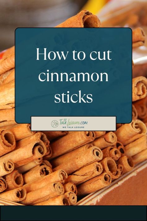 How to cut cinnamon sticks Cinnamon Stick Trees, Cinnamon Stick Cross Ornaments, Cinnamon Stick Decorations, Cinnamon Sticks Crafts, Ornaments With Cinnamon Sticks, Cinnamon Stick Decor, Uses For Cinnamon Sticks, Cinnamon Stick Garland, Cinnamon Stick Tree Ornament