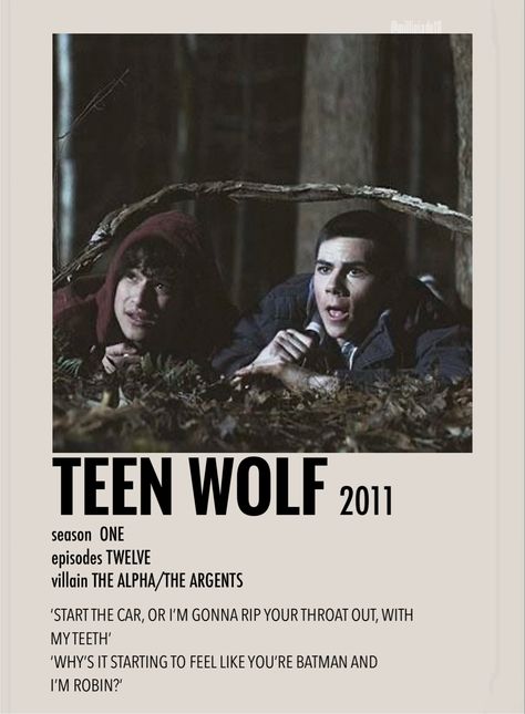 Teen Wolf Season 1, Teen Wolf Poster, Seasons Poster, Movie Character Posters, Film Polaroid, Teen Wolf Seasons, Movie Decor, Teen Wolf Mtv, Teen Wolf Dylan