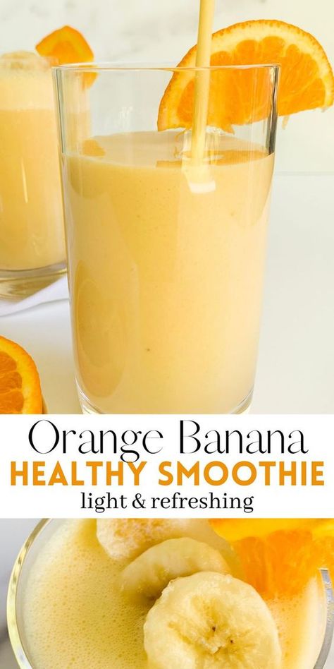 Super Smoothie Recipes, Vanilla Yogurt Smoothie, Easy Summer Breakfast, Healthy Summer Smoothies, Blend Jet Recipes, Orange Banana Smoothie, Vanilla Protein Smoothie, Blend Jet, Nice Drinks