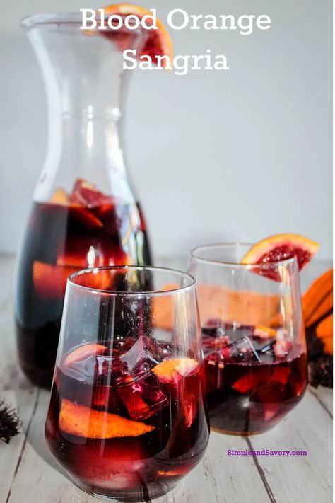 Blood orange sangria is filled with blood oranges and tropical fruit. It's refreshing any time of the year. #sangriarecipe #redsangria Blood Orange Sangria, Orange Sangria, Chilled Desserts, Red Sangria, Fruity Drinks, Sangria Recipes, Punch Recipes, Tropical Fruit, New Flavour