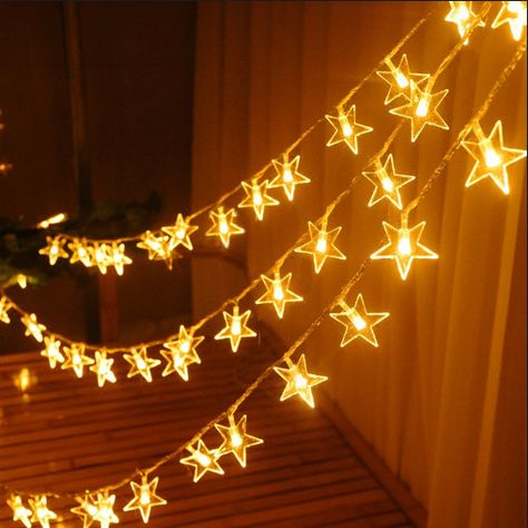 led string light Fun String Lights, Room String Lights, Star String Lights, Led Curtain Lights, Star Lights, Led Curtain, Curtain String Lights, Light String, Garden Bedroom