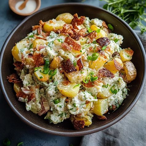 Crispy Smashed Potato Salad: A Crunchy Twist on a Classic Big Mac Smashed Potatoes, Smashed Potatoe Salad Recipe, Crispy Potatoe Salad, Crunchy Potato Salad, Crispy Smashed Potato Salad, Crispy Potato Salad, Roasted Potato Salad Recipe, Spicy Potato Salad, Smashed Potato Salad