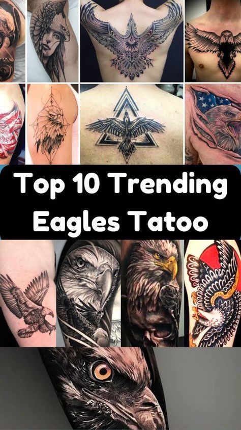 Top 10 Trending Eagles Tatoo Eagle Tattoo Design Men, An Eagle Tattoo, Eagle Tattoo Design, Tattoo World, Eagle Tattoo, An Eagle, Sister Tattoos, The Eagle, S Tattoo