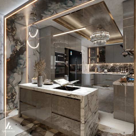 𝐊𝐈𝐓𝐂𝐇𝐄𝐍 𝐃𝐄𝐒𝐈𝐆𝐍 on Behance Kitchen Design Modern Luxury, Modern Luxury Kitchen Design, Modern Luxury Kitchen, Desain Pantry, Wall Tiles Design, Kitchens Luxury, Modern Kitchen Design Luxury 2020, Dream Kitchens Design, Kitchen Interior Design Modern