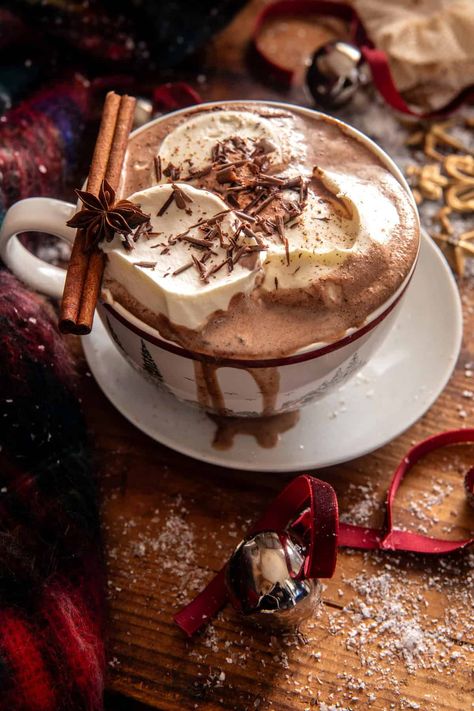 Polar Express Hot Chocolate | halfbakedharvest.com Half Baked Harvest Polar Express Hot Chocolate, Half Baked Harvest Hot Chocolate, Polar Express Cocoa, North Pole Hot Chocolate, Ice Cream Hot Chocolate, Polar Express Dinner Ideas, Hot Chocolate Recipes Stovetop, The Best Hot Chocolate Recipe, Polar Express Snacks