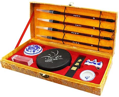 Amazon.com: Mozentea Chinese, Japanese Calligraphy, Kanji, Sumi Brush Pen Writing/Painting Set (10 Items) Brush Pen Writing, Chinese Calligraphy Brush, Painting Japanese, Calligraphy Set, Calligraphy Brush, Art Pens And Markers, Chinese Brush Painting, Chinese Brush, Japanese Calligraphy