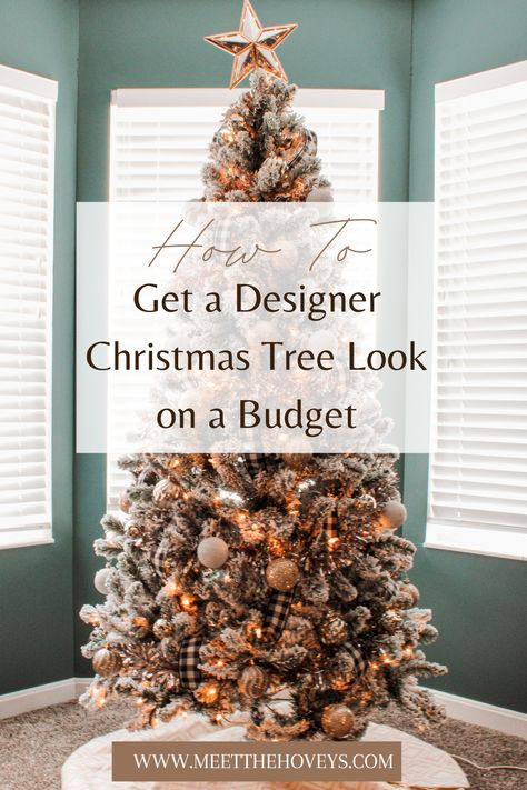 How to Make Your Cheap Christmas Tree Look More Expensive! • Meet the Hovey's Decorating Large Christmas Tree, How To Decorate A Large Christmas Tree, 9 Ft Christmas Tree Decorating Ideas, Christmas Tree With Big Ornaments, How To Make Your Christmas Tree Full, Make Christmas Tree Look Fuller, 10ft Christmas Tree, Cheap Christmas Tree, 3ft Christmas Tree