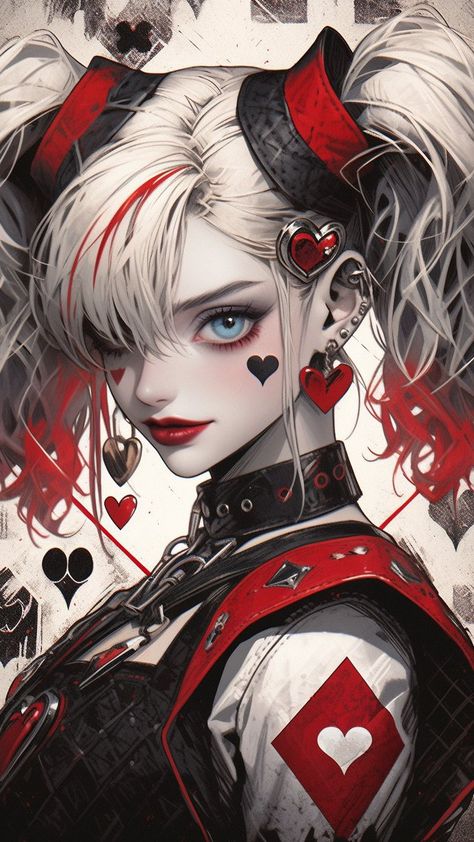 Anime Harley Quinn, Harley Quinn Anime, Joker Anime, Image Joker, Anime Goth, Harley Quinn Drawing, Harley Quinn Artwork, Harley Quinn Comic, Gothic Fantasy Art