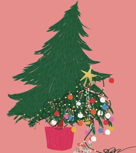 Illustration Moodboard, Illustrated Christmas Tree, Christmas Tree Illustration, Zebra Illustration, New Years Tree, New Year Illustration, Christmas Gifts To Make, Christmas Tree Graphic, Star Illustration